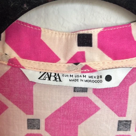 Zara Pink 3/4 Sleeve Shift Dress - Picture 2 of 5